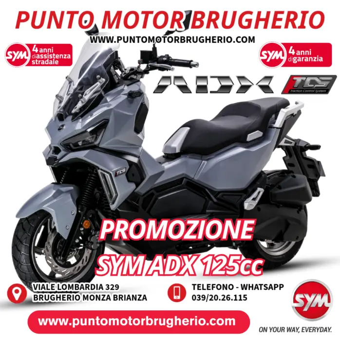 PROMO SCONTI NEW SYM ADX 125 PUNTO MOTOR BRUGHERIO SYM BRUGHERIO MONZA BRIANZA PROVINCIA DI MILANO CITTA METROPOLITANA SYM 