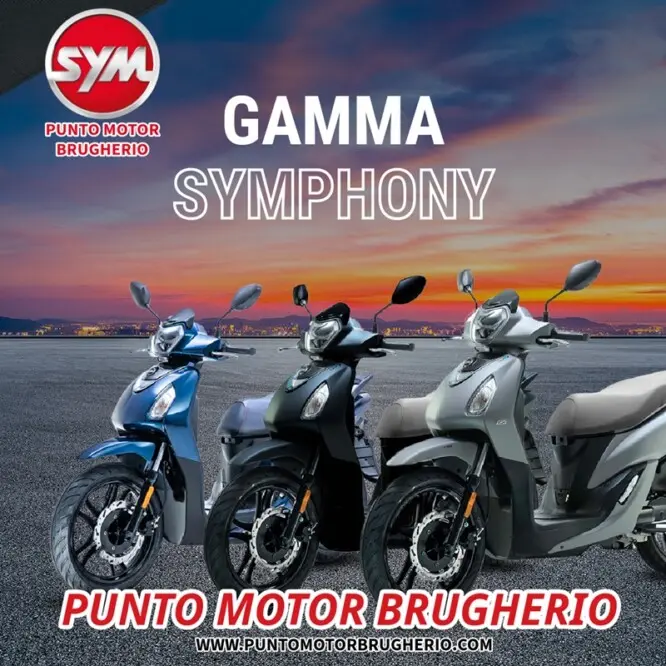 Symphony 125 e5 cbs Prezzo di listino Euro 2499 f.c.esclusa immatricolazione Promo Winter Pack, 2 accessori compresi:  Bauletto originale e Parabrezza aftermarket _Coprie  Euro 2499 f.c.+ immatricolazione. 4 anni di garanzia Sym 4 anni di assistenza stradale Sym Offerta non cumulabile con altre iniziative No permuta,fino ad esaurimento scorte